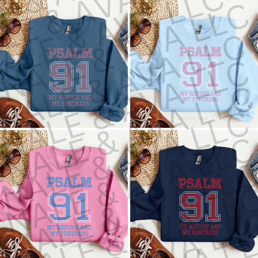 Psalm 91 Rhinestone Bundle on tshirts