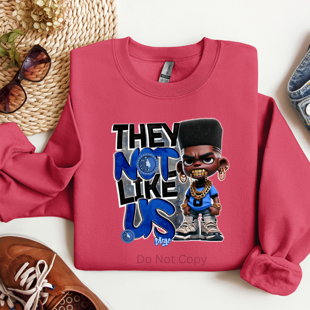They Not Like Us Virgo Man Zodiac DTF Transfer on a tshirt