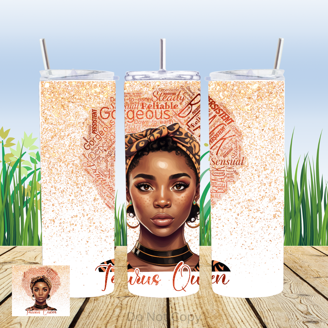 Zodiac Queen 20oz Tumbler Sublimation Transfer ONLY - This is NOT a Tumbler