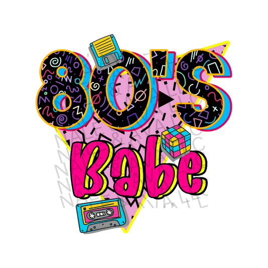 80's Babe DTF Transfer Front Side
