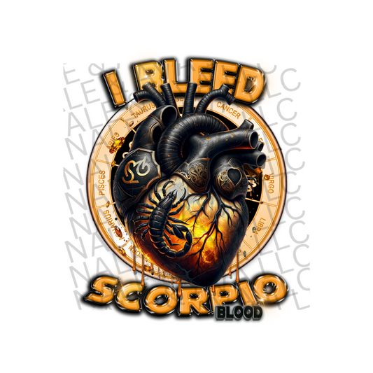 I Bleed Scorpio DTF (direct to film) Print front side