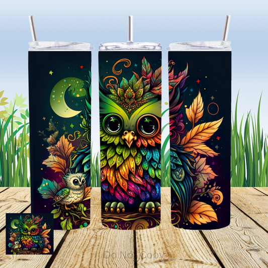 Owl Dreams 20oz Tumbler Sublimation Transfer ONLY - This is NOT a Tumbler